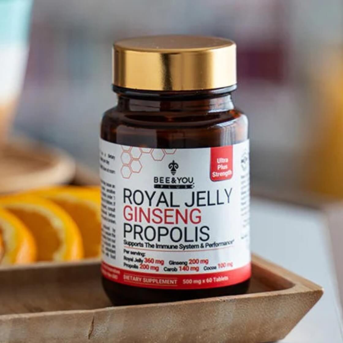 Bee&You tablets with royal jelly, Korean red ginseng and standardised Anatolian propolis extract A.P.E.®.